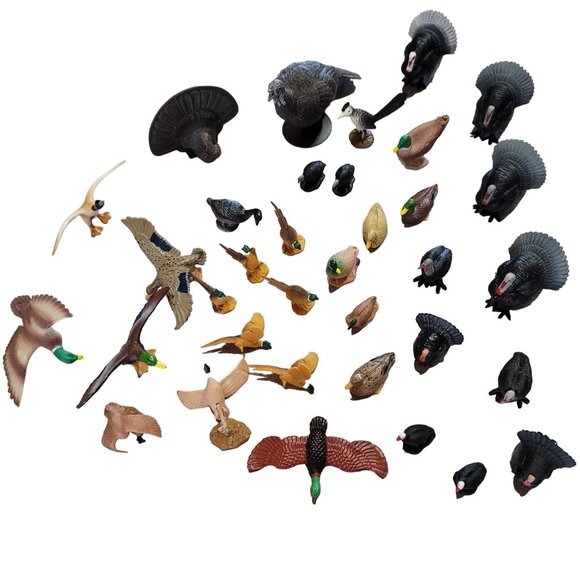 Lot of birds ducks figurines perfect for cake toppers, train sets, and diorama - Picture 6 of 14
